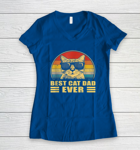 Best Cat Dad Ever Bump Fit Father's Day Gift Daddy Women's V-Neck T-Shirt 5