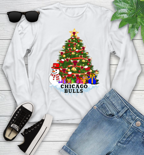 Chicago Bulls Merry Christmas NBA Basketball Sports Youth Long Sleeve