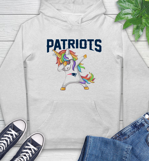 New England Patriots NFL Football Funny Unicorn Dabbing Sports Hoodie
