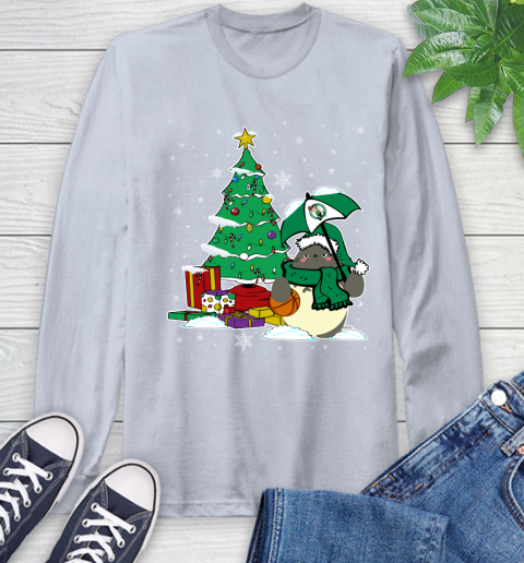 Boston Celtics NBA Basketball Cute Tonari No Totoro Christmas Sports Long Sleeve T-Shirt 6