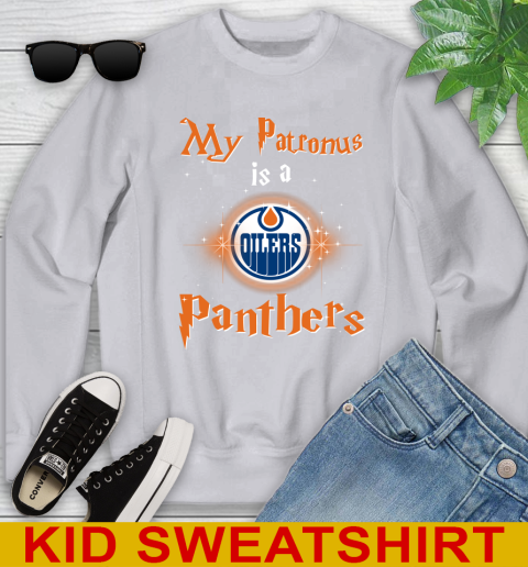 NHL Hockey Harry Potter My Patronus Is A Edmonton Oilers Youth Sweatshirt 3