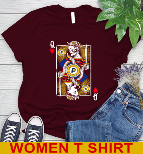 NBA Basketball Indiana Pacers The Queen Of Hearts Card Shirt Women's T-Shirt 6