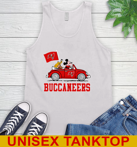 NFL Football Tampa Bay Buccaneers Pluto Mickey Driving Disney Shirt Tank Top