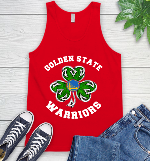 NBA Golden State Warriors Three Leaf Clover St Patrick's Day Basketball Sports Tank Top 5