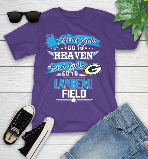 Green Bay Packers NFL Bad Girls Go To Lambeau Field Shirt Youth T-Shirt 3