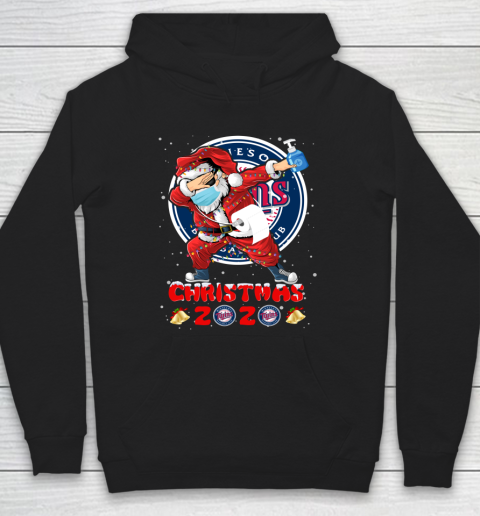 Minnesota Twins Funny Santa Claus Dabbing Christmas 2020 MLB Hoodie