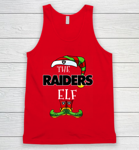 Oakland Raiders Christmas ELF Funny NFL Tank Top 5
