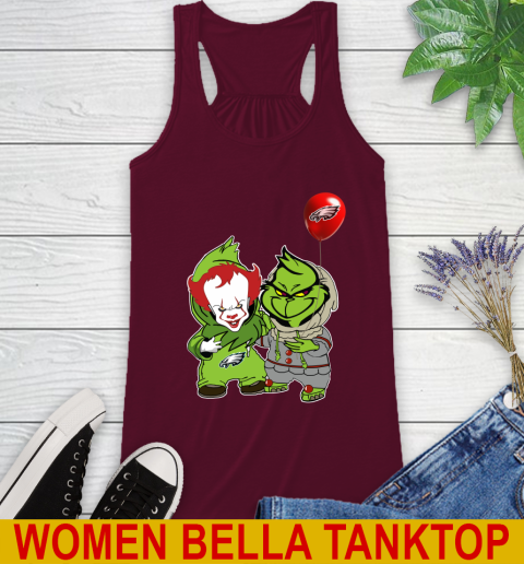 Philadelphia Eagles Baby Pennywise Grinch Christmas NFL Football Racerback Tank 3