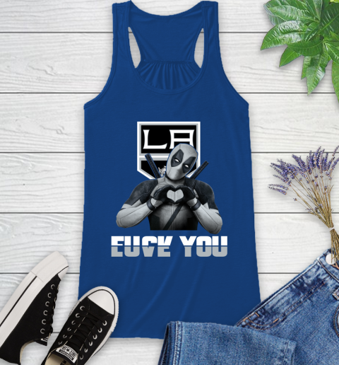 NHL Los Angeles Kings Deadpool Love You Fuck You Hockey Sports Racerback Tank 8