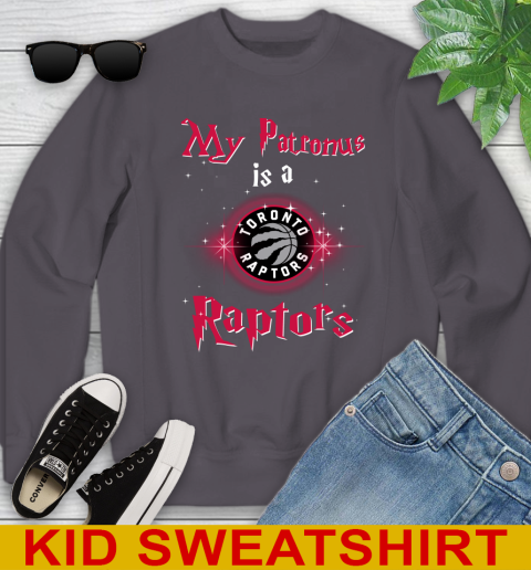 NBA Basketball Harry Potter My Patronus Is A Toronto Raptors Youth Sweatshirt 5