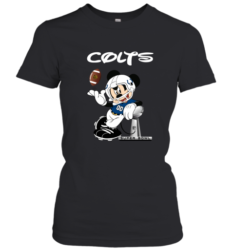 Mickey Colts Taking The Super Bowl Trophy Football Women's T-Shirt