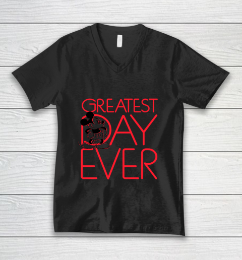 Disney Mickey Mouse Greatest Day Ever V-Neck T-Shirt