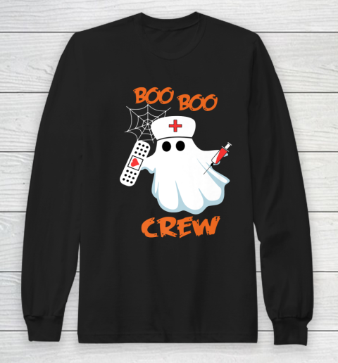 Funny Halloween Nurse RN Medical EMS Staff  Boo Boo Crew Premium T Shirt.OZSGTXU4C7 Long Sleeve T-Shirt