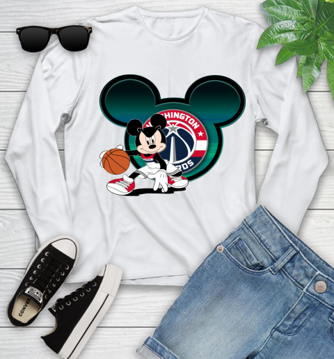NBA Washington Wizards Mickey Mouse Disney Basketball Youth Long Sleeve