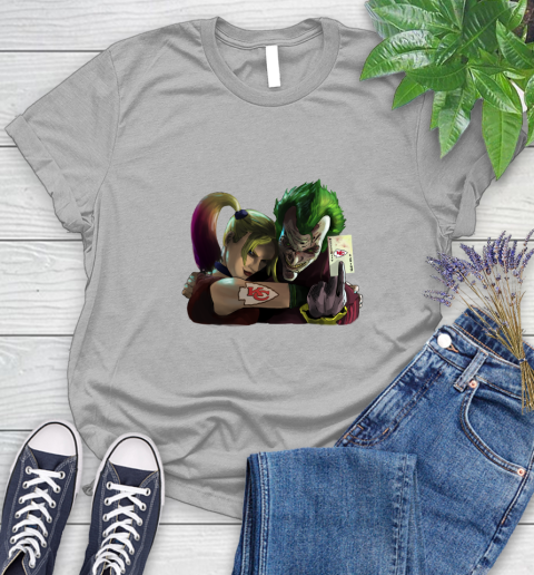 Kansas City Chiefs NFL Football Joker Harley Quinn Suicide Squad Women's T-Shirt 6 Kansas City Chiefs NFL Football Joker Harley Quinn Suicide Squad Women's T-Shirt - Image 6
