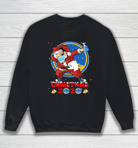 Golden State Warriors Funny Santa Claus Dabbing Christmas 2020 NBA Sweatshirt