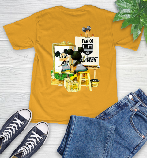 NHL Hockey Los Angeles Kings Mickey Drawing Shirt 2