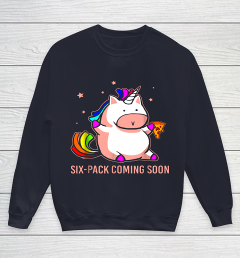 Unicorn Six Pack Funny Cute Shirt Coming Soon Fat Unicorn Youth Sweatshirt 2