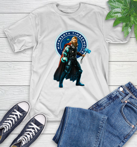 NBA Thor Avengers Endgame Basketball Minnesota Timberwolves T-Shirt