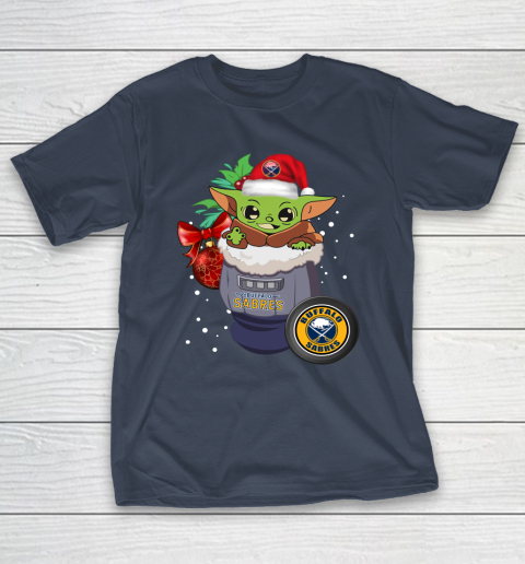 Buffalo Sabres Christmas Baby Yoda Star Wars Funny Happy NHL T-Shirt 5