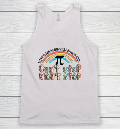 Can't Stop Pi Won't Stop Leopard Pi Day Math Lover Tank Top