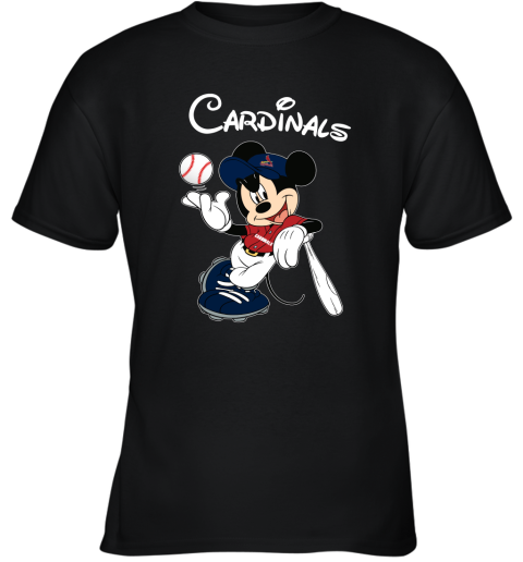 Baseball Mickey Team Cardinals Youth T-Shirt
