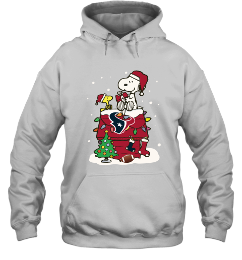 A Happy Christmas With Houston Texans Snoopy Hoodie