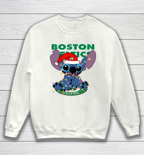 Boston Celtics NBA noel stitch Basketball Christmas Sweatshirt