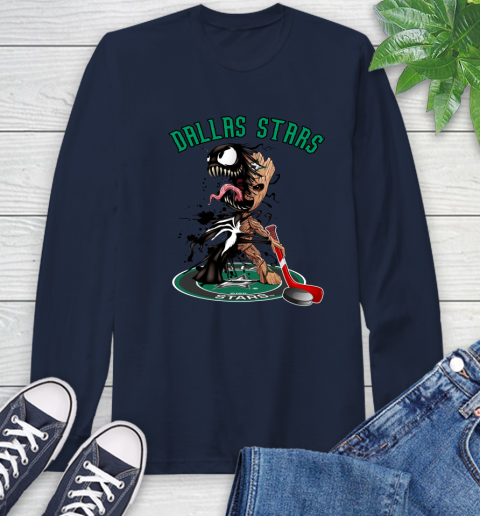 NHL Dallas Stars Hockey Venom Groot Guardians Of The Galaxy Long Sleeve T-Shirt 4
