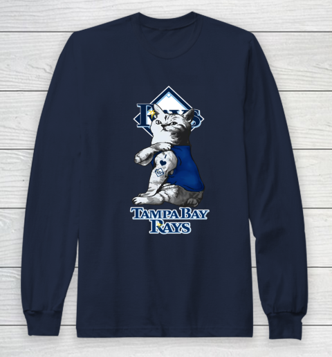 MLB Baseball My Cat Loves Tampa Bay Rays Long Sleeve T-Shirt 2
