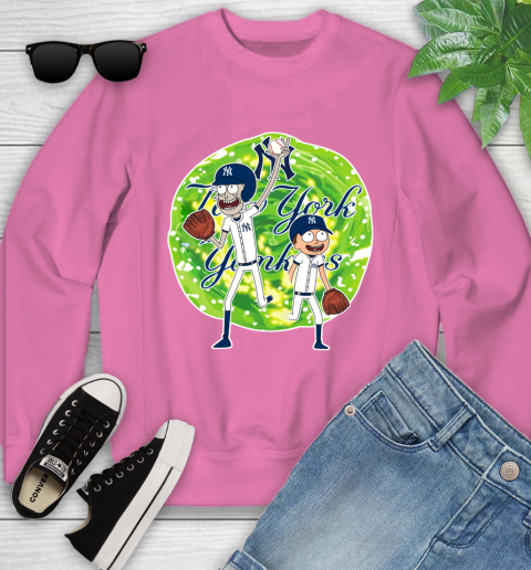 MLB New York Yankees Rick And Morty Baseball Sports Youth Sweatshirt 7