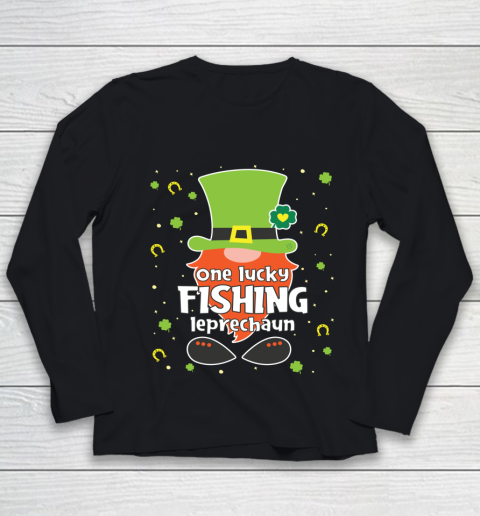 Fishing Funny St Patricks Day Gnome Matching Youth Long Sleeve
