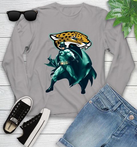 NFL Batman Football Sports Jacksonville Jaguars Youth Long Sleeve 5