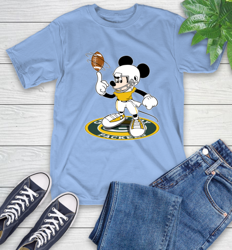 NFL Football Green Bay Packers Cheerful Mickey Disney Shirt T-Shirt 12