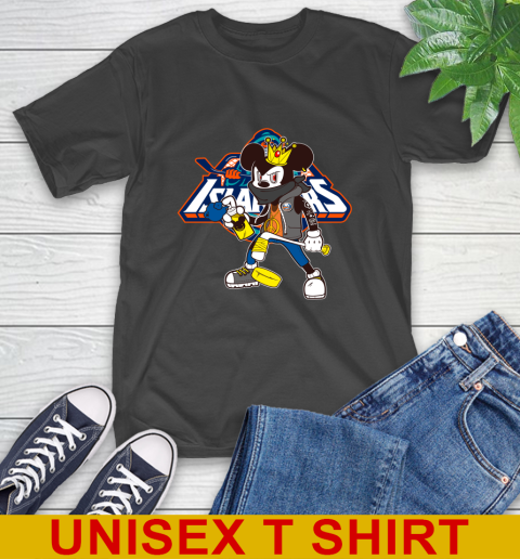 New York Islanders NHL Hockey Mickey Peace Sign Sports T-Shirt - Image 3