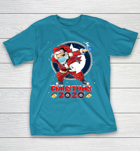Winnipeg Jets Funny Santa Claus Dabbing Christmas 2020 NHL T-Shirt 7