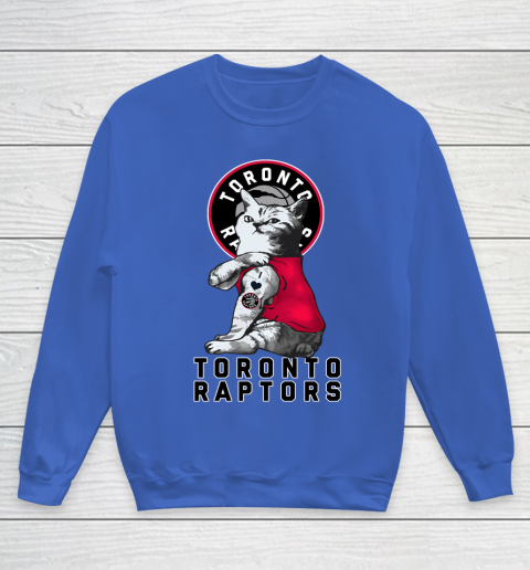 NBA Basketball My Cat Loves Toronto Raptors Youth Sweatshirt 6