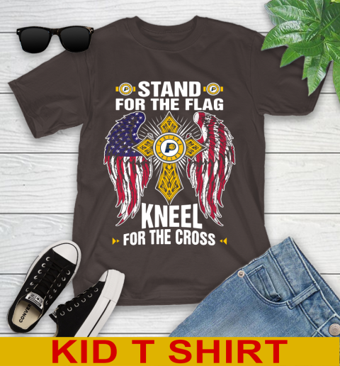 NBA Basketball Indiana Pacers Stand For Flag Kneel For The Cross Shirt Youth T-Shirt 6