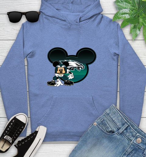 NFL Philadelphia Eagles Mickey Mouse Disney Football T Shirt Youth Hoodie 12