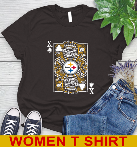 Pittsburgh Steelers NFL Football The King Of Spades Death Cards Shirt Women's T-Shirt 9