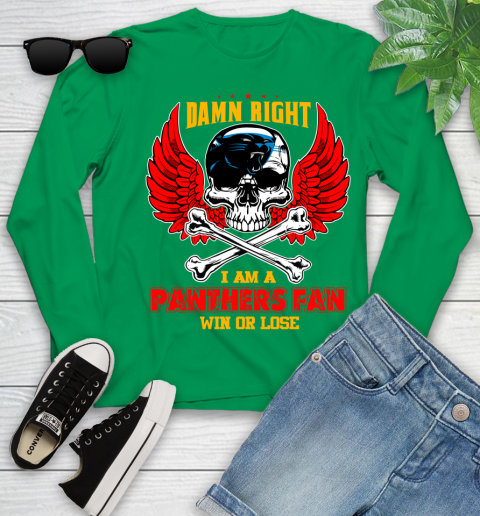 NFL Damn Right I Am A New York Jets Win Or Lose Skull Football Sports (2) Youth Long Sleeve 7