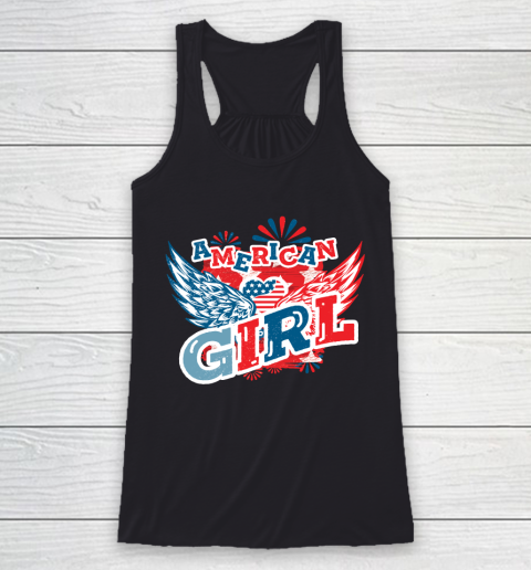 4th Of July American Girl, Fourth Of July Racerback Tank