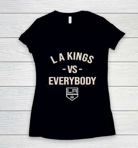 Los Angeles Kings Vs Everybody Women's V-Neck T-Shirt