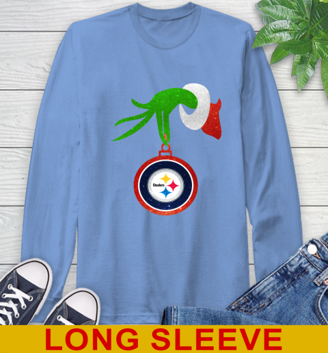 Pittsburgh Steelers Grinch Merry Christmas NFL Football Long Sleeve T-Shirt 11