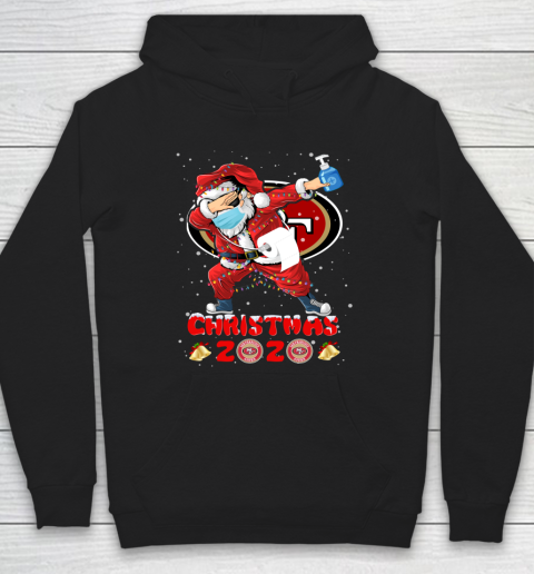 San Francisco 49ers Funny Santa Claus Dabbing Christmas 2020 NFL Hoodie