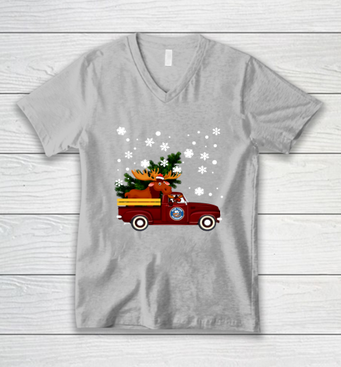 New York Islanders Bring Christmas Home NHL V-Neck T-Shirt 3