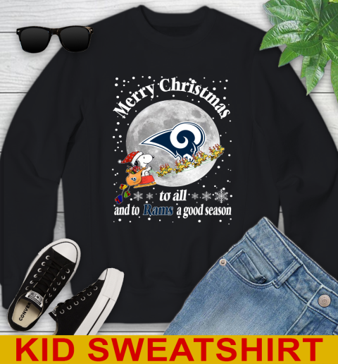 Los Angeles Rams Merry Christmas To All And To Rams A Good Season NFL Football Sports Youth Sweatshirt