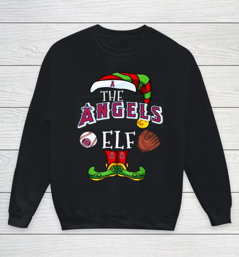 Los Angeles Angels Christmas ELF Funny MLB Youth Sweatshirt