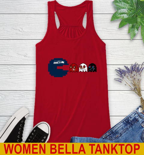 Seattle Seahawks NFL Football Pac Man Champion Racerback Tank 6