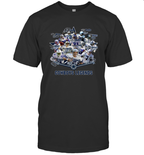 Dallas Cowboys Legends Players Signatures Shirt T-Shirt